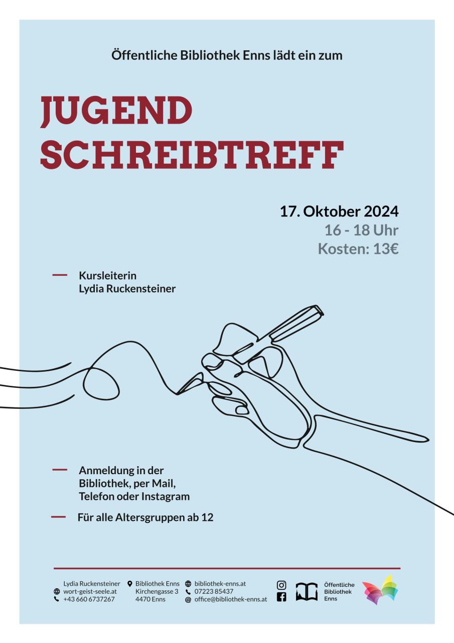 Jugendschreibtreff Oktober 2024