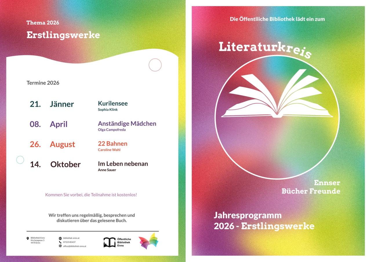 Literaturkreis Jahresprogramm 2026