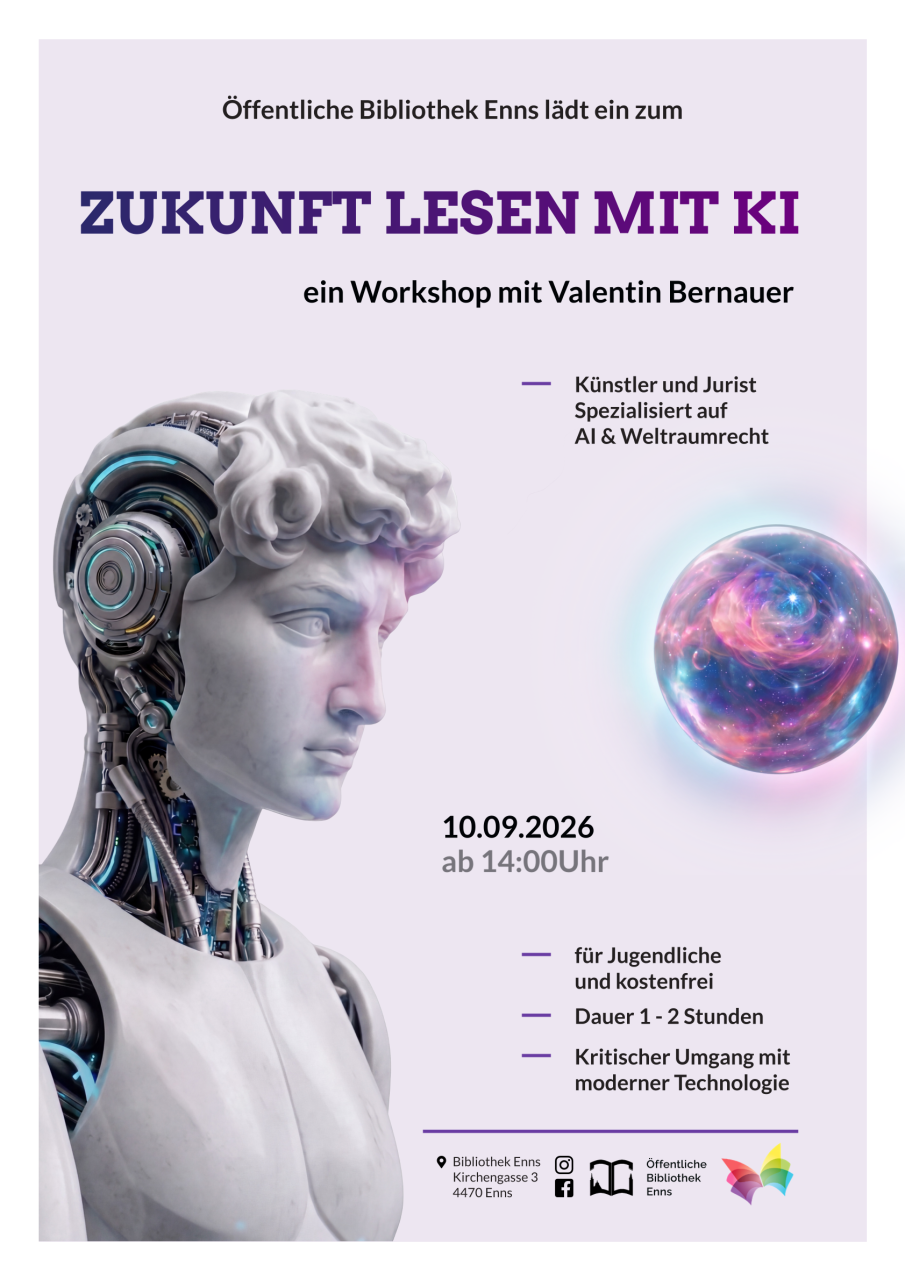 Plakat KI Workshop mit Valentin Bernauer