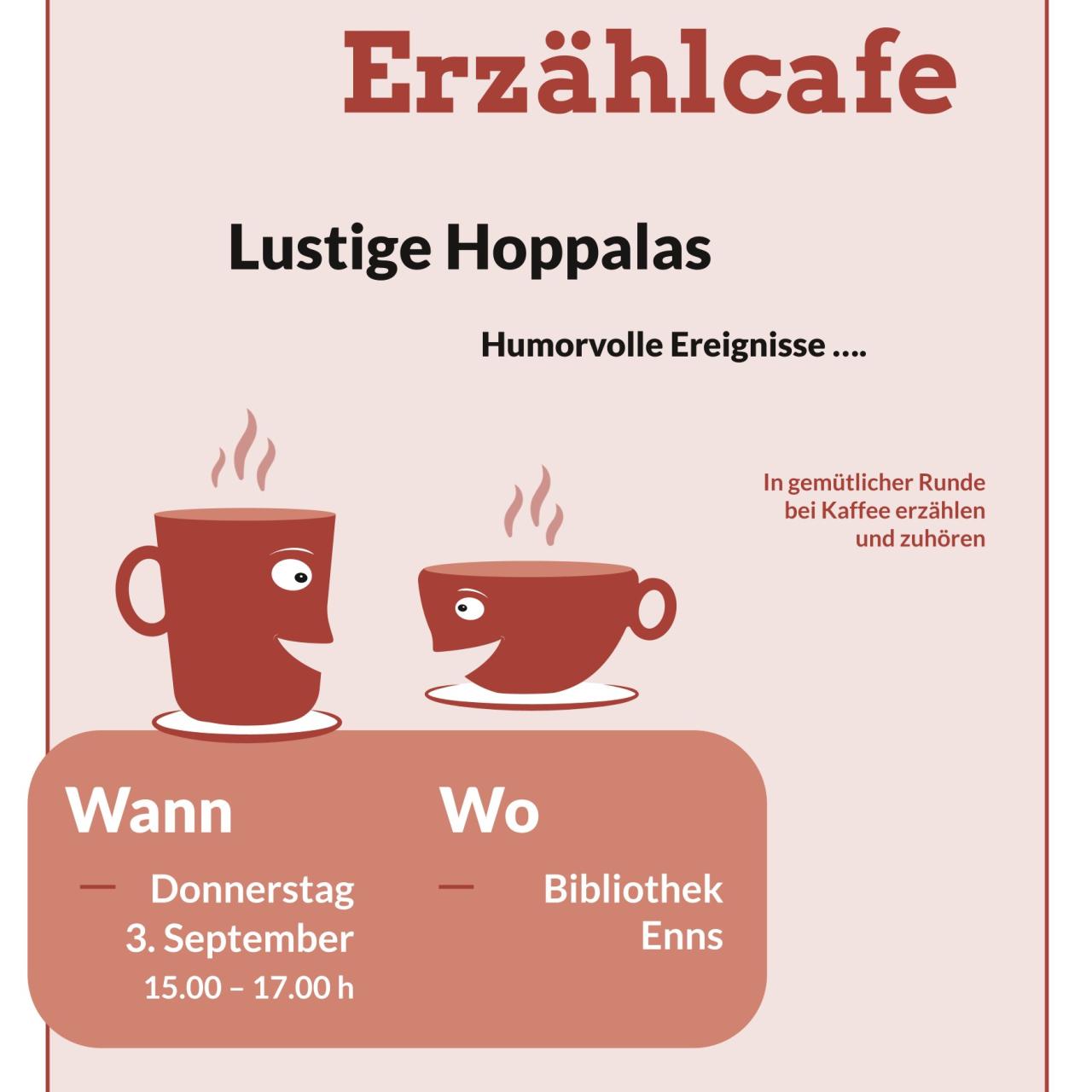 Erzählcafe September Hoppalas