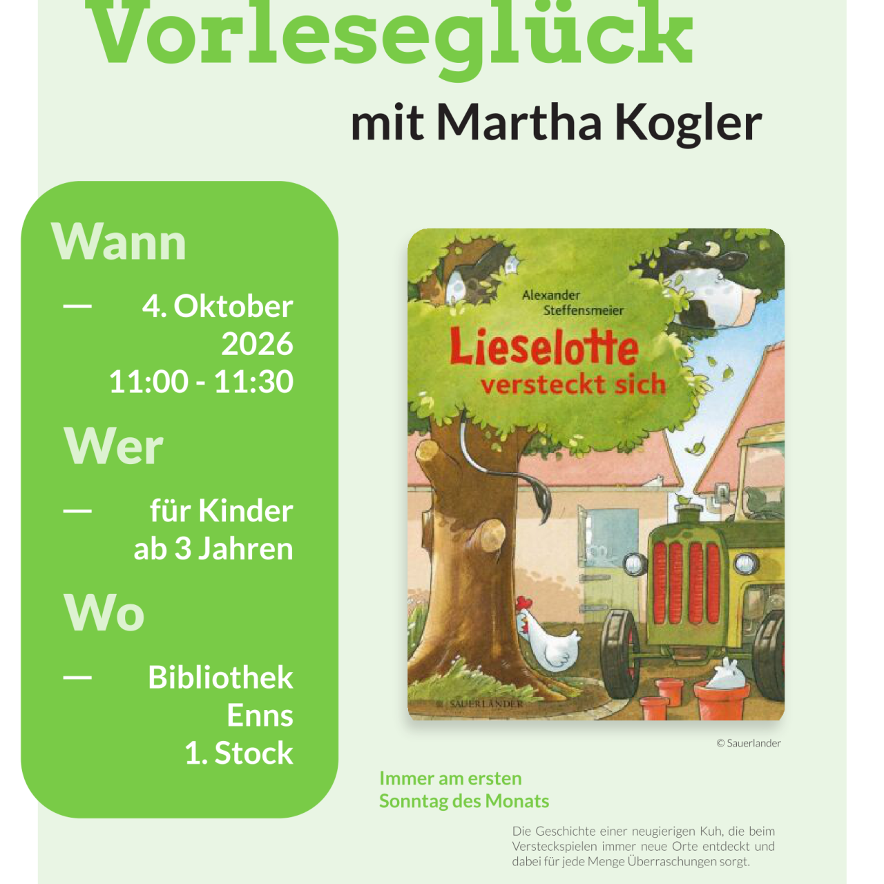 Plakat Vorleseglück Lieselotte