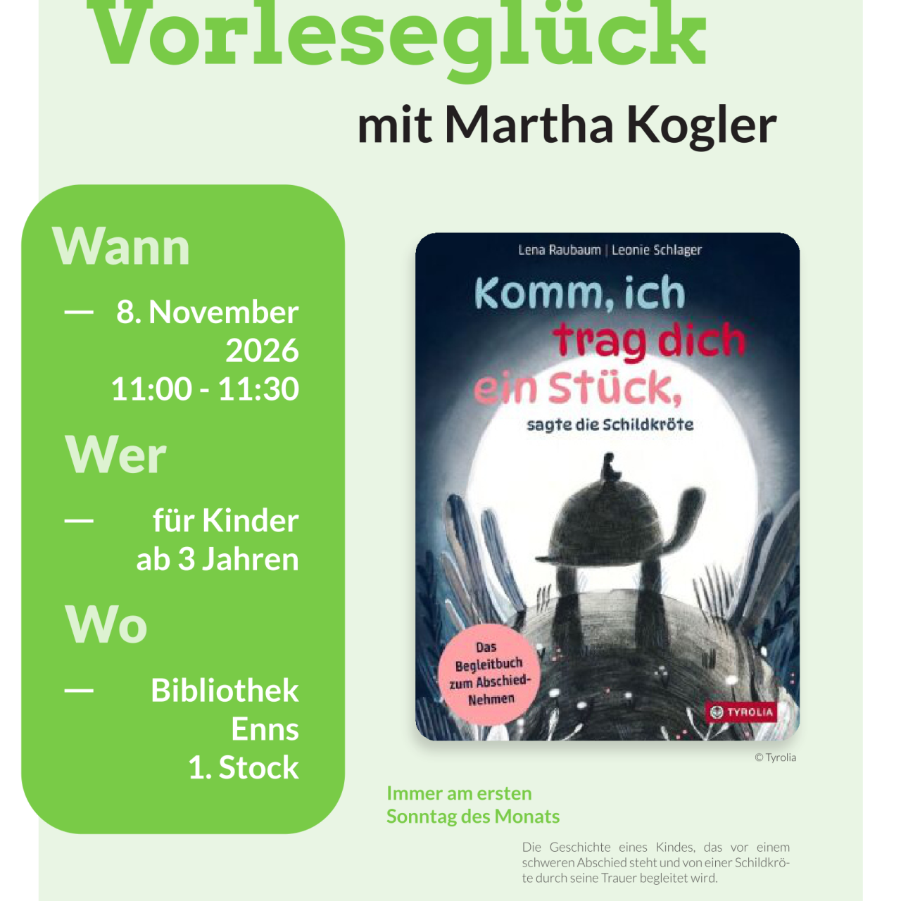 Plakat Vorleseglück November 2026